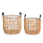 Set of 2 Natural Rattan Baskets | Batu