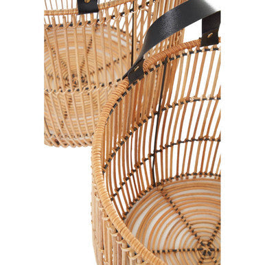 Set of 2 Natural Rattan Baskets | Batu