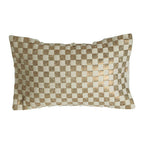 Bosie Cream and Gold Check Cushion | Kensington Townhouse