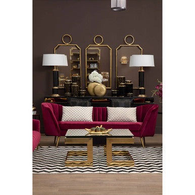 Bosie Cream and Gold Check Cushion | Kensington Townhouse