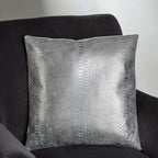 Bosie Silver Snake Effect Cushion | Kensington Townhouse