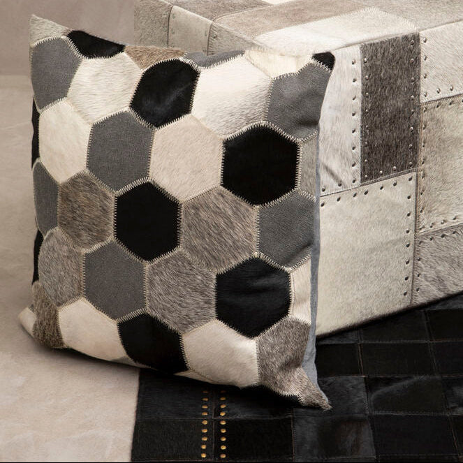Bosie Black and White and Grey Cushion Cover | Safira