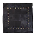 Bosie Black Hair on Leather Patchwork Cushion | Safira