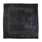 Bosie Black Hair on Leather Patchwork Cushion | Safira