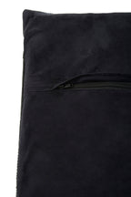 Bosie Black Hair on Leather Patchwork Cushion | Safira