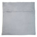 Bosie Grey Hair on Leather Patchwork Cushion | Safira