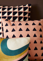 Curved Stripes Embroidered Cushion | Bosie Ozella
