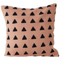 Pink and Navy Square Embroidered Cushion | Bosie Ozella