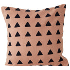 Pink and Navy Square Embroidered Cushion | Bosie Ozella