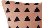 Pink and Navy Square Embroidered Cushion | Bosie Ozella