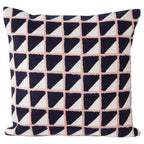 Grid Design Embroidered Cushion | Bosie Ozella