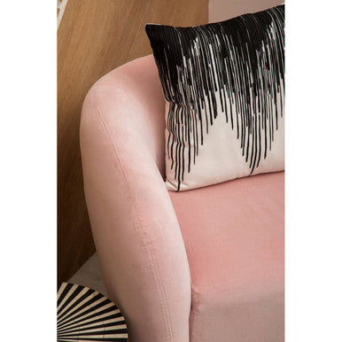 Black and White Embroidered Cushion | Bosie Ozella