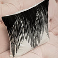 Black and White Embroidered Cushion | Bosie Ozella