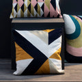 Abstract Pattern Embroidered Cushion | Bosie Ozella