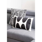 Black and White Square Embroidered Cushion | Bosie Ozella