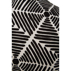 Black and White Square Embroidered Cushion | Bosie Ozella