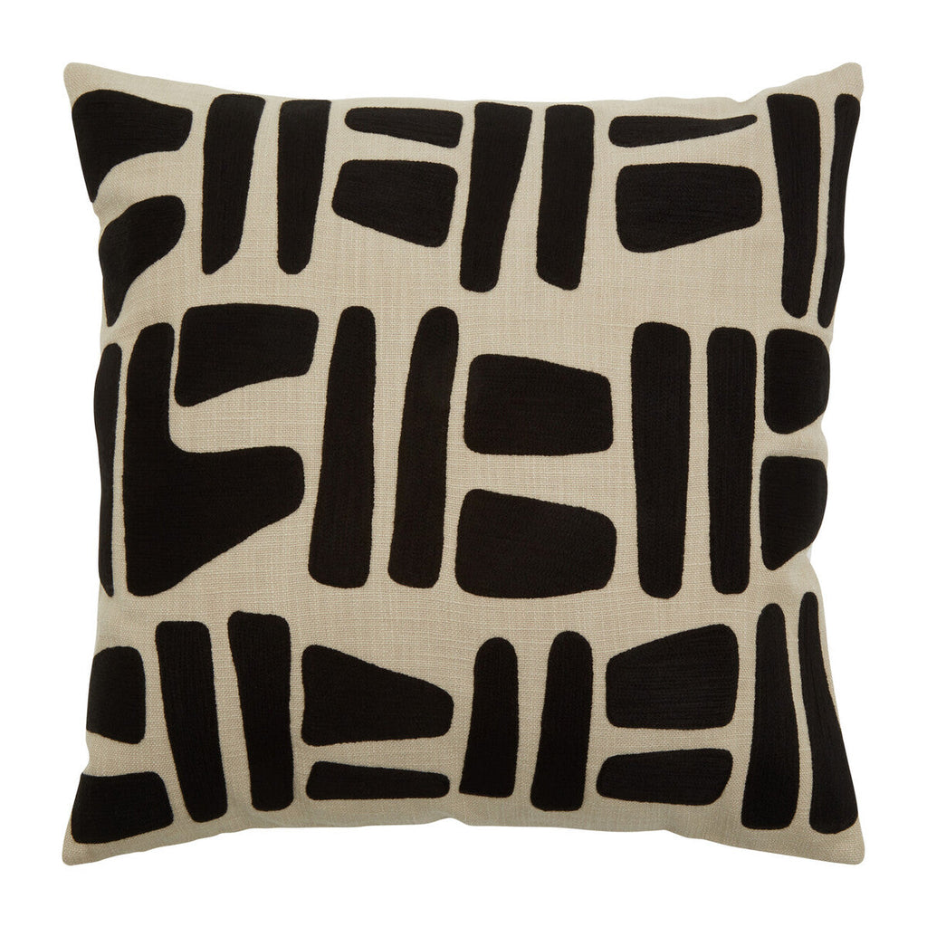 Natural and Black Square Cushion | Bosie Ozella