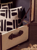 Natural and Black Square Cushion | Bosie Ozella