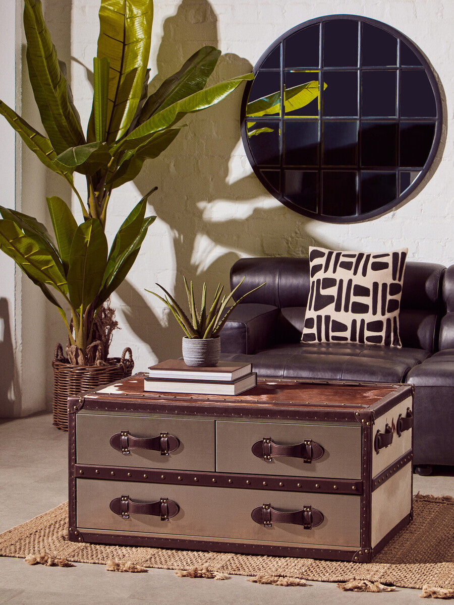 Natural and Black Square Cushion | Bosie Ozella