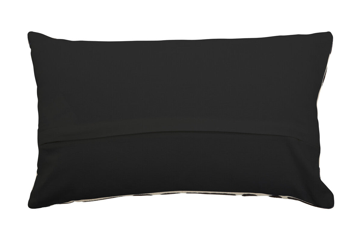 Natural and Black Rectangular Cushion | Bosie Ozella