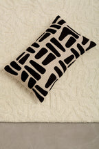 Natural and Black Rectangular Cushion | Bosie Ozella