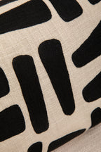 Natural and Black Rectangular Cushion | Bosie Ozella