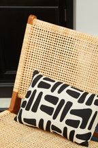 Natural and Black Rectangular Cushion | Bosie Ozella
