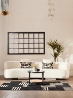 Natural and Black Rectangular Cushion | Bosie Ozella