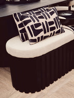 Natural and Black Rectangular Cushion | Bosie Ozella