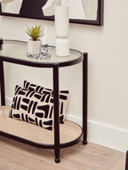 Natural and Black Rectangular Cushion | Bosie Ozella