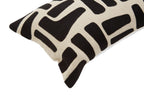Natural and Black Rectangular Cushion | Bosie Ozella