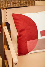 Red and White Tonal Cushion | Bosie Ozella