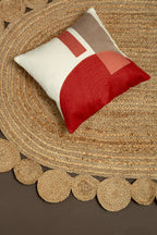Red and White Tonal Cushion | Bosie Ozella