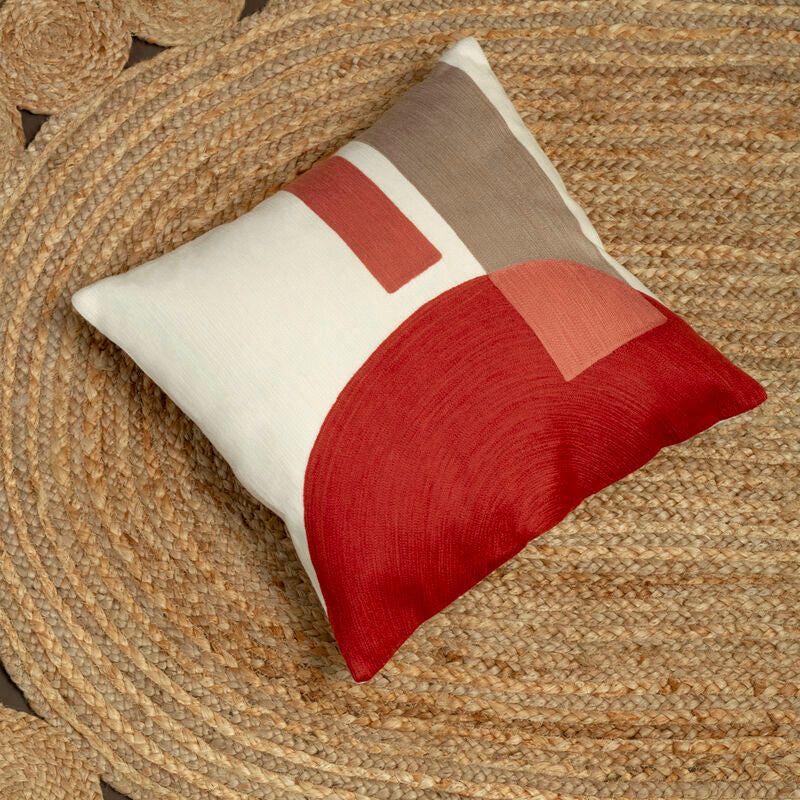 Red and White Tonal Cushion | Bosie Ozella