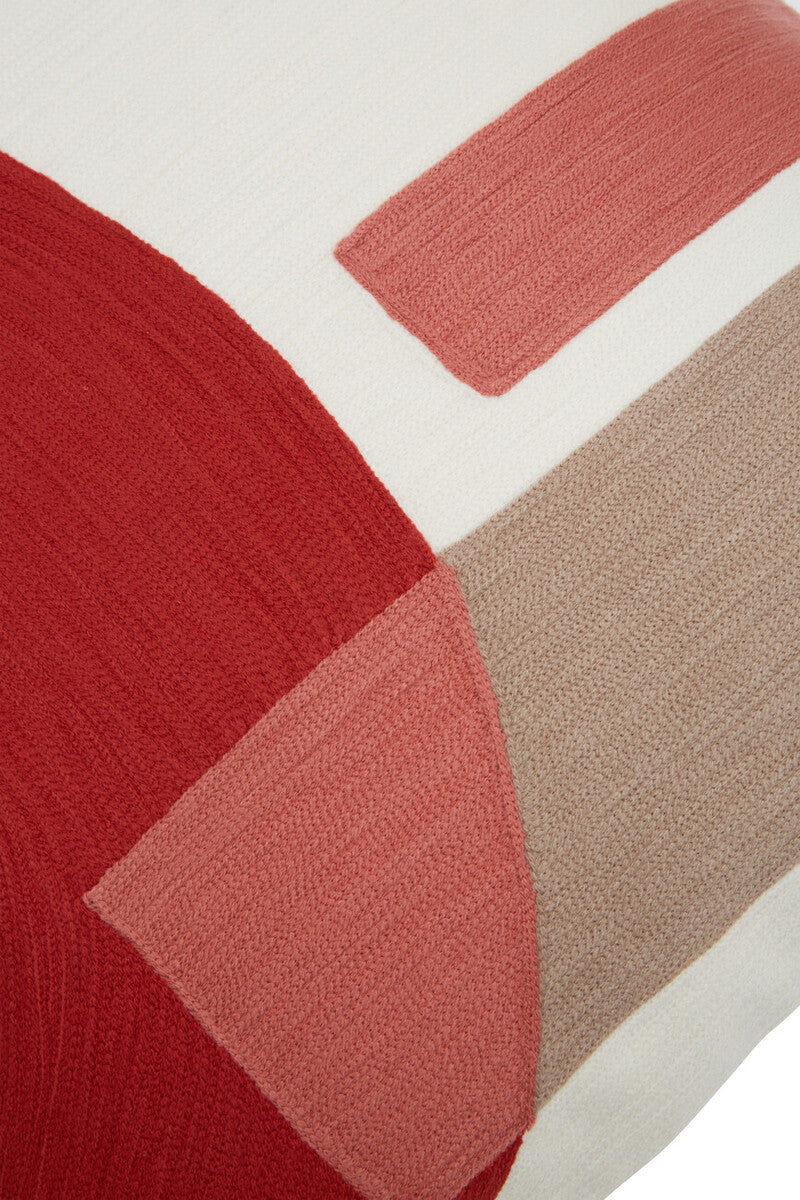Red and White Tonal Cushion | Bosie Ozella