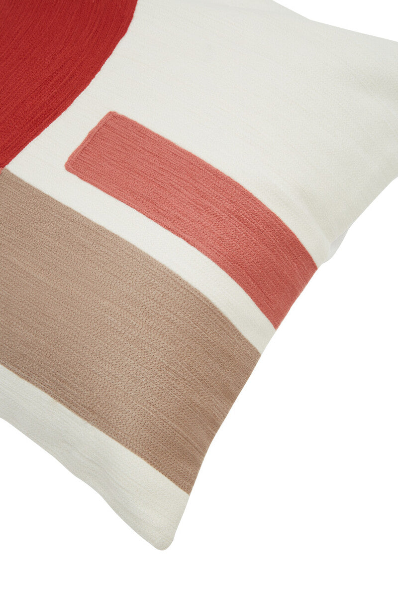 Red and White Tonal Cushion | Bosie Ozella
