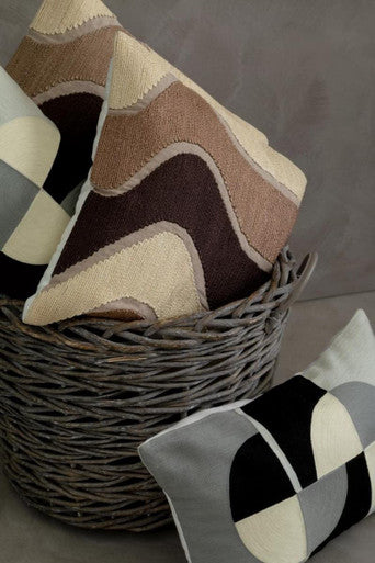 Circular Embroidered Rectangular Cushion | Bosie Ozella