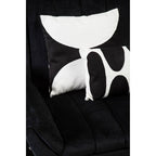 Black and White Semi Circular Design Cushion | Bosie Ozella