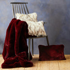 Bosie Red Wine Faux Fur Throw | Lamina