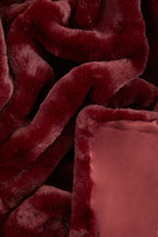 Bosie Red Wine Faux Fur Throw | Lamina