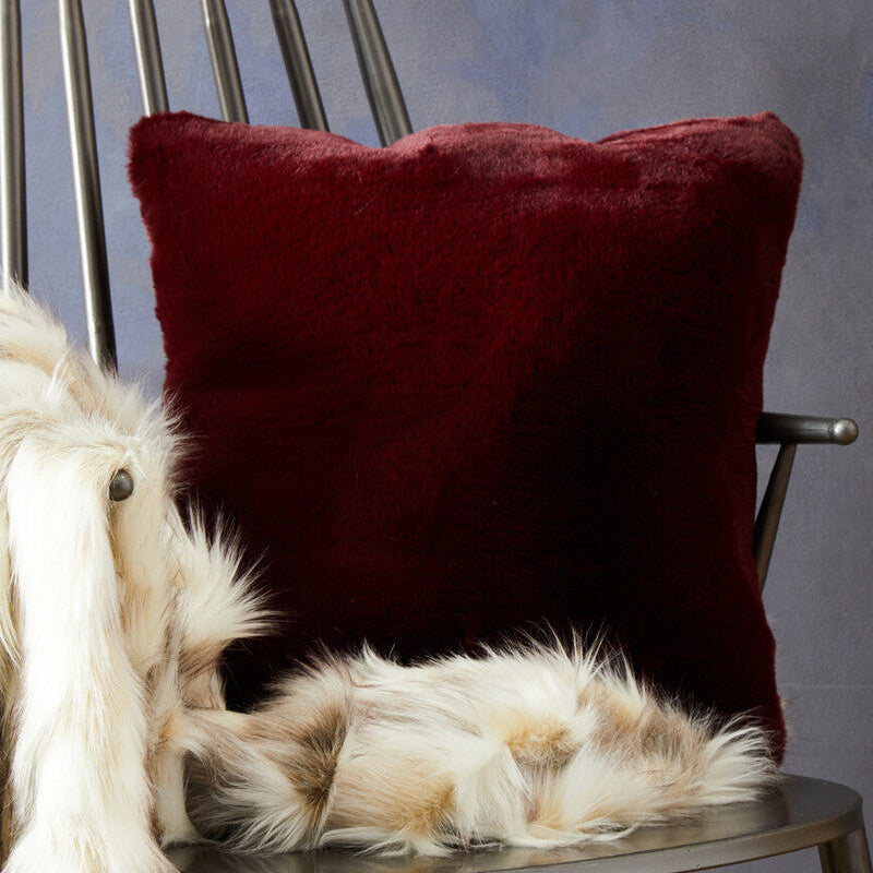Bosie Red Wine Square Cushion | Lamina