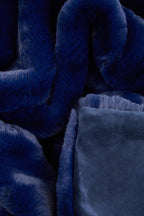 Bosie Navy Blue Faux Fur Throw | Lamina