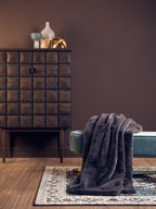 Bosie Grey Faux Fur Throw | Lamina