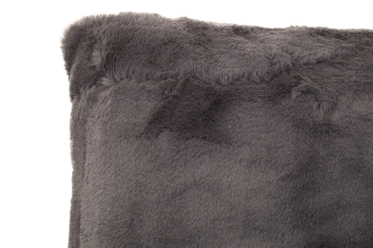 Bosie Grey Rectangular Fur Cushion | Lamina