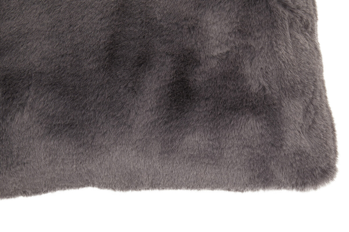 Bosie Grey Rectangular Fur Cushion | Lamina