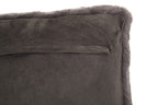 Bosie Grey Rectangular Fur Cushion | Lamina
