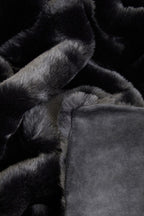 Bosie Black Faux Fur Throw | Lamina