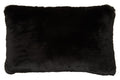 Bosie Black Rectangular Fur Cushion | Lamina