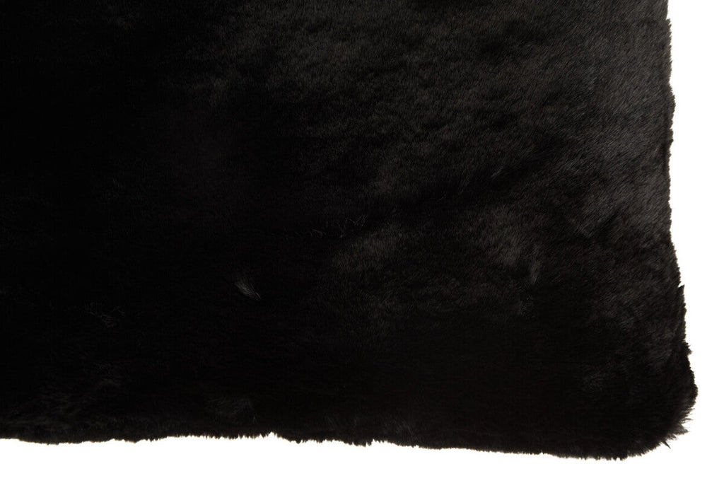 Bosie Black Rectangular Fur Cushion | Lamina