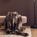 Bosie Mocha Ombre Fur Throw | Lamina